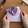 Purple Butterfly Flower-Pop Up Greeting Card