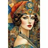 (Big Size)Retro Noble Lady - 11CT Stamped Cross Stitch - 50*75cm