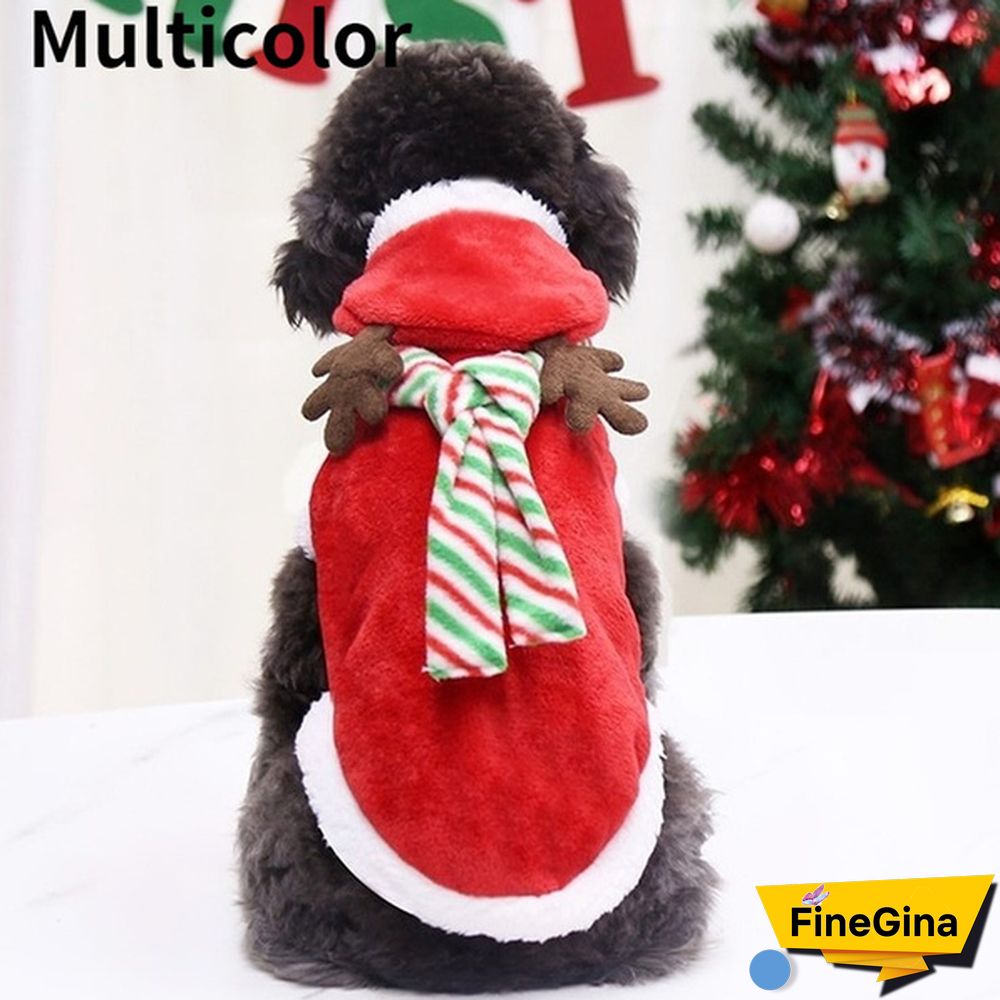 Cat and dog clothes Christmas dog clothes Christmas party coat Santa Claus Christmas tree costume Pet clothing winter