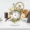 (US Local)Acrylic Special Shape Flower Bird Diamond Painting Clock Ornaments Kit