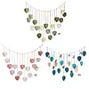 (Finished Product)Macrame Wall Hanging Macrame Leaves Tapestry Wall Hanging Decoration Boho Leaf Feather Tassel Garland Tapestry for Bedroom Living Room Nursery Decor