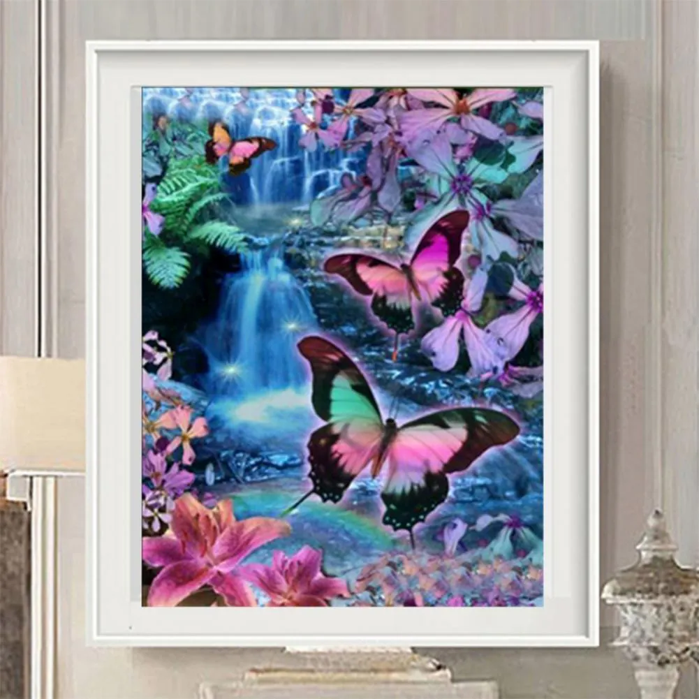 Diamond Painting - Full Round Drill - Colorful Butterfly