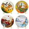 DIY Cloisonne Enamel Painting Kit for Adults Beginners Gift Home Decor Filigree Enamel Art Making Set with Bracket 30x30cm