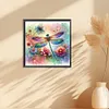 Diamond Painting-DIY Full Round Drill Flowers Dragonfly