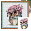 Owl - 18CT Stamped Cross Stitch 20*20cm/7.87*7.87in
