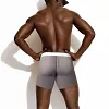 Men's Sheer Ice Silk Boxer Briefs Sexy Super Thin Seamless Trunk Underwear Bulge Pouch Panties