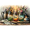 (US Local)Paint By Numbers Kit On Canvas DIY Oil Art Flower Picture Home Wall Decor50x40cm