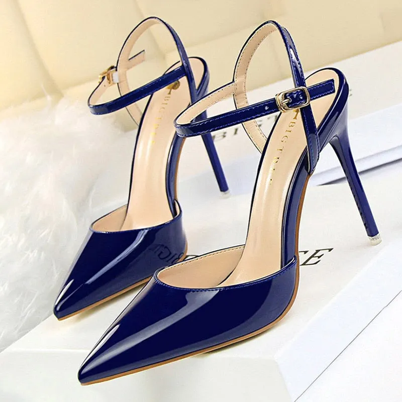 BIGTREE Shoes Hollow Out Woman Pumps Red High Heels 2022 Sexy Women Heels Stiletto Wedding Shoes Buckle Party Shoes Female Shoes