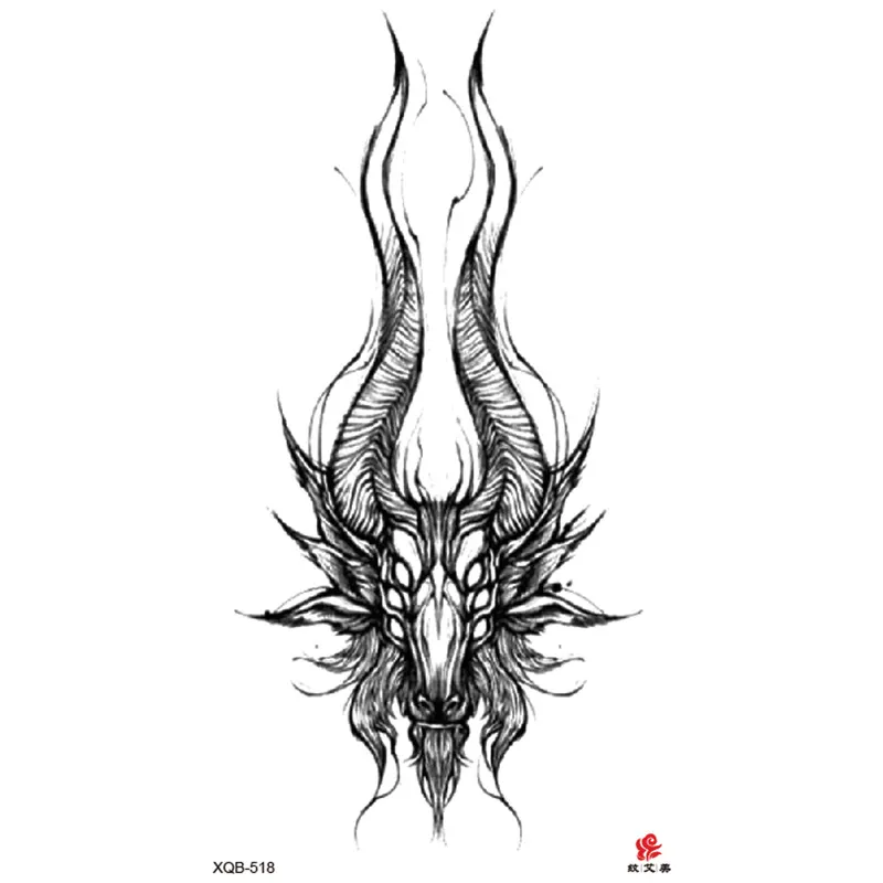 Sdrawing Full-arm Waterproof Tattoo Sticker Symbol Totem Animal Skeleton Small Arm Tattoo Sticker