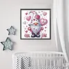 >SALE<5D DIY Partial Special Shaped Drill Diamond Painting Heart Gnome Decor 30x30cm