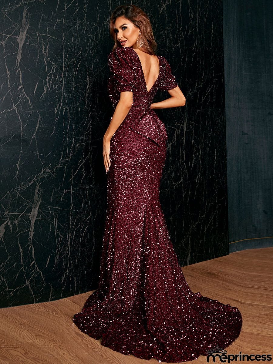 Grey Sequin Prom Dress XJ901