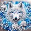 Snow Wolf-Partial Special Shaped Diamond Painting 30*30CM