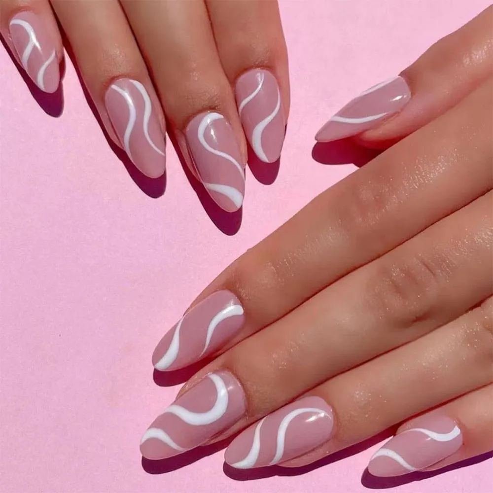 24Pcs Detachable False Nails Long Ballerina Artificial Fake Nails Full Cover Jelly Red Coffin Nail Tips DIY Manicure Tool-Nail Inspo