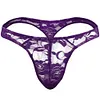 Men's Sexy Lace G-String Underwear Seamless Transparent Thong