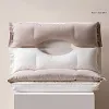 Flixsleeps Cotton Neck Pillow Sleeping Pillow Double-layer Removable Pillow Core