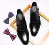 Luxury Mens Handmade Ankle Dress Leather Boots Buckle