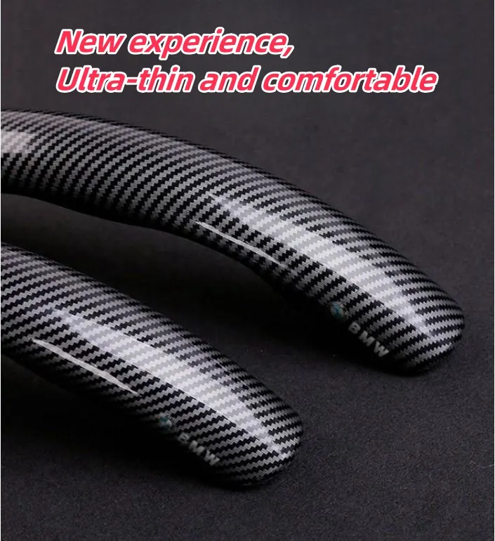 Car carbon fiber anti-slip steering wheel cover