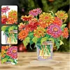 >SALE<2D Flat Flower Vase DIY Diamond Painting Tabletop Ornaments Kit for Home Office