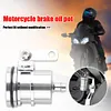 Aluminum Motorcycle Brake Fluid Reservoir Clutch Tank Oil Fluid Cup (Silver)