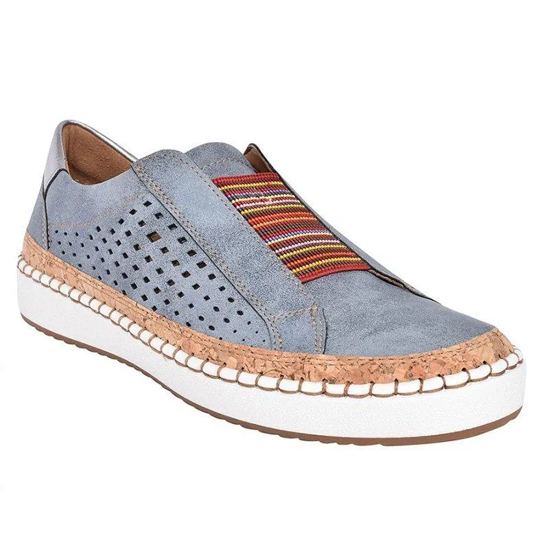 2020 Spring Slip On Sneakers Shallow Loafers Women Vulcanized Shoes Breathable Hollow Out Female Casual Flats Ladies Comfortable