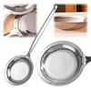 304 Stainless Steel Fine Mesh Strainer Multi-functional Sieve Colander with Handle Fat Skimmer Spoon Kitchen Gadget for Oil Filter Skimming Grease Foam