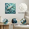 (25x25cm)DIY Turtle Framed Handmade Pearl Painting Art Craft Kit Living Home Decor