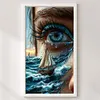 Silhouette Ocean Girl-11CT Stamped Cross Stitch 40*70cm/15.75*27.56in(Big Size)