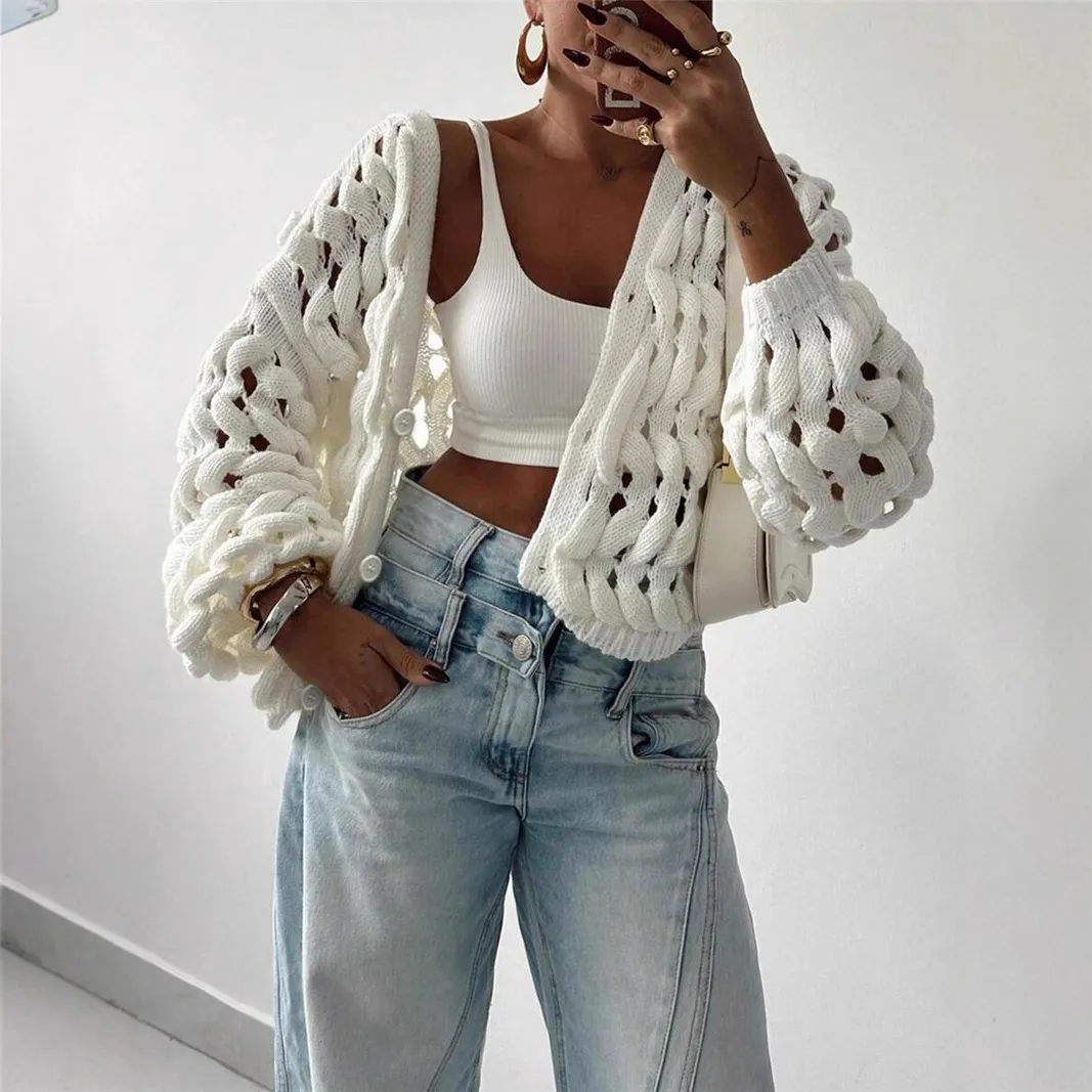 Athvotar Athvotar Autumn And Winter New V Collar Wear Loose Lazy Breeze Knitted Sweater Skirt