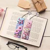 3Pcs Special Shaped Pink Daisies 5D DIY Diamond Art Book Mark for Home Office