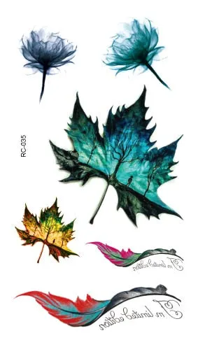 52 Kinds Watercolor Flora Lavender Waterproof Fake Tattoos Temporary Women Arm Chest Ankle Stickers Floral Body Art Tatto Flower