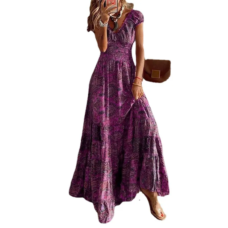 Churchf Churchf 2023 New Dress Waist Floral Print Dress