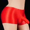 Men's shiny silky high elastic underwear cremaster scrotum breathable tight underwear