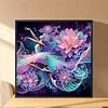 Flowers And Dancing Girl-Partial Special Shaped Diamond painting 30*30CM