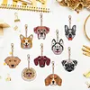 9Pcs DIY Diamond Painting Dog Keychain