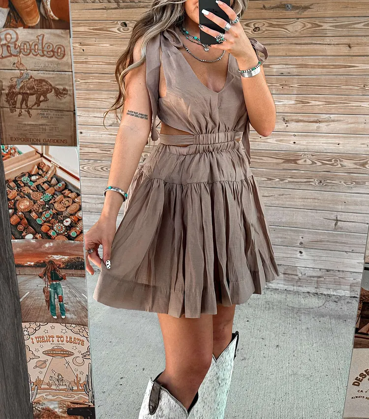 Women's Strappy Waistless Suspender Dress