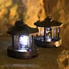 Solar Power LED Light Rotating Lighthouse Landscape Lamp Garden Decoration