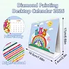 2026 DIY Special Shape Desktop Diamond Standing Calendar for Bedroom Living Room