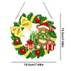 Diamond Painting Christmas Bear Wall Decor Wreath Pendant