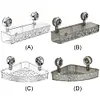 Glacier Pattern Transparent Shower Storage Rack Punch-Free Suction Cup Shelf