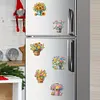 6Pcs Acrylic Flower Bucket Diamond Art Fridge Magnet for Car Mailbox Decor