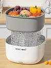 Ultrasonic Fruit and Vegetable Washing Machine Vegetables Cleaning Basket