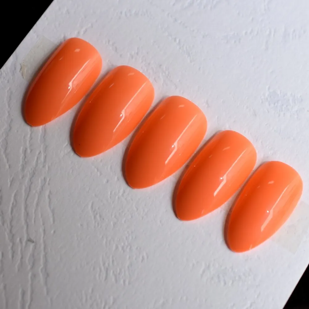 True Color Fashion Fake Nails Jujube Dark Red Stiletto Press On Nails DIY Manicure Tips Full Wrap Many colors 24pcs/kit-Nail Inspo