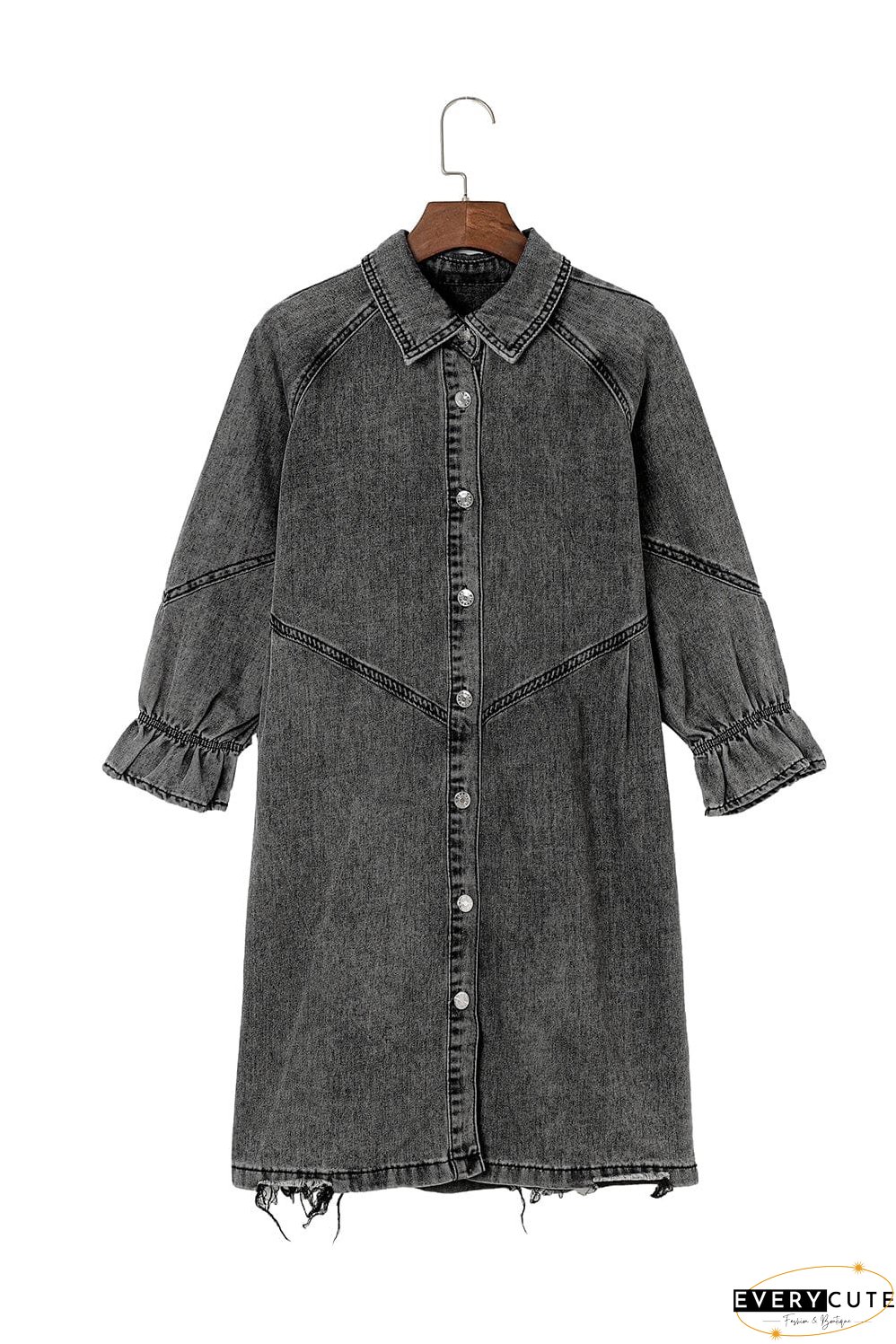 Drop Shoulder Denim Dress