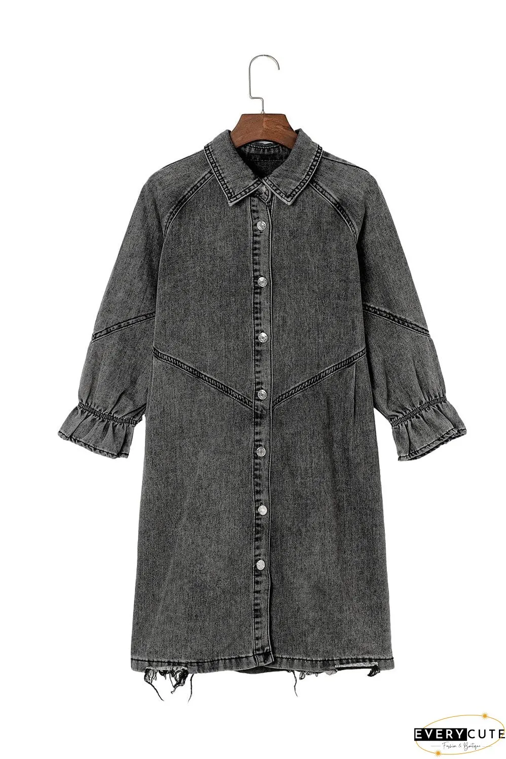 Drop Shoulder Denim Dress