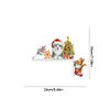 (US Local)Wooden Christmas Cat DIY Diamond Painting Door Topper Decor for Party Ornament