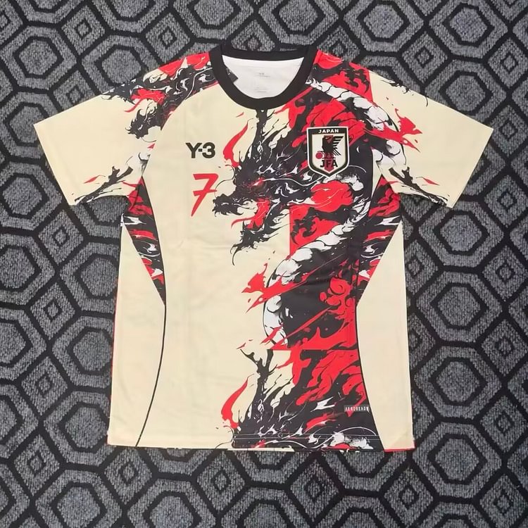 2026-27 Japan Y3 Yellow and Black Dragon Jersey - Fan Edition