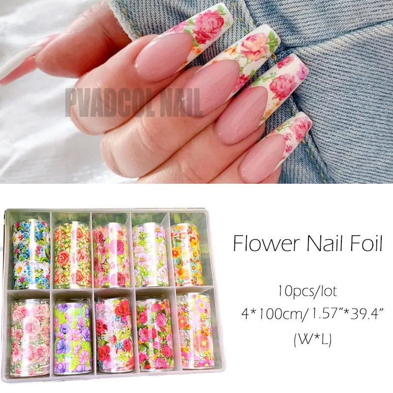 Luxury Foil Nail Art Transfer Sticker Decals Snake Designs Set 10 Pieces In Box-Nail Inspo