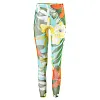 Men's mesh floral thin elastic high waist printed cropped pants