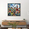 Colorful Houses - 14CT Stamped Cross Stitch - 40*40cm