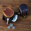 Vegetable Tanned Leather Retro Key Bag Men's And Women's Coin Purse Cowhide Earphone Bag Genuine Leather Waxed Leather Storage Bag